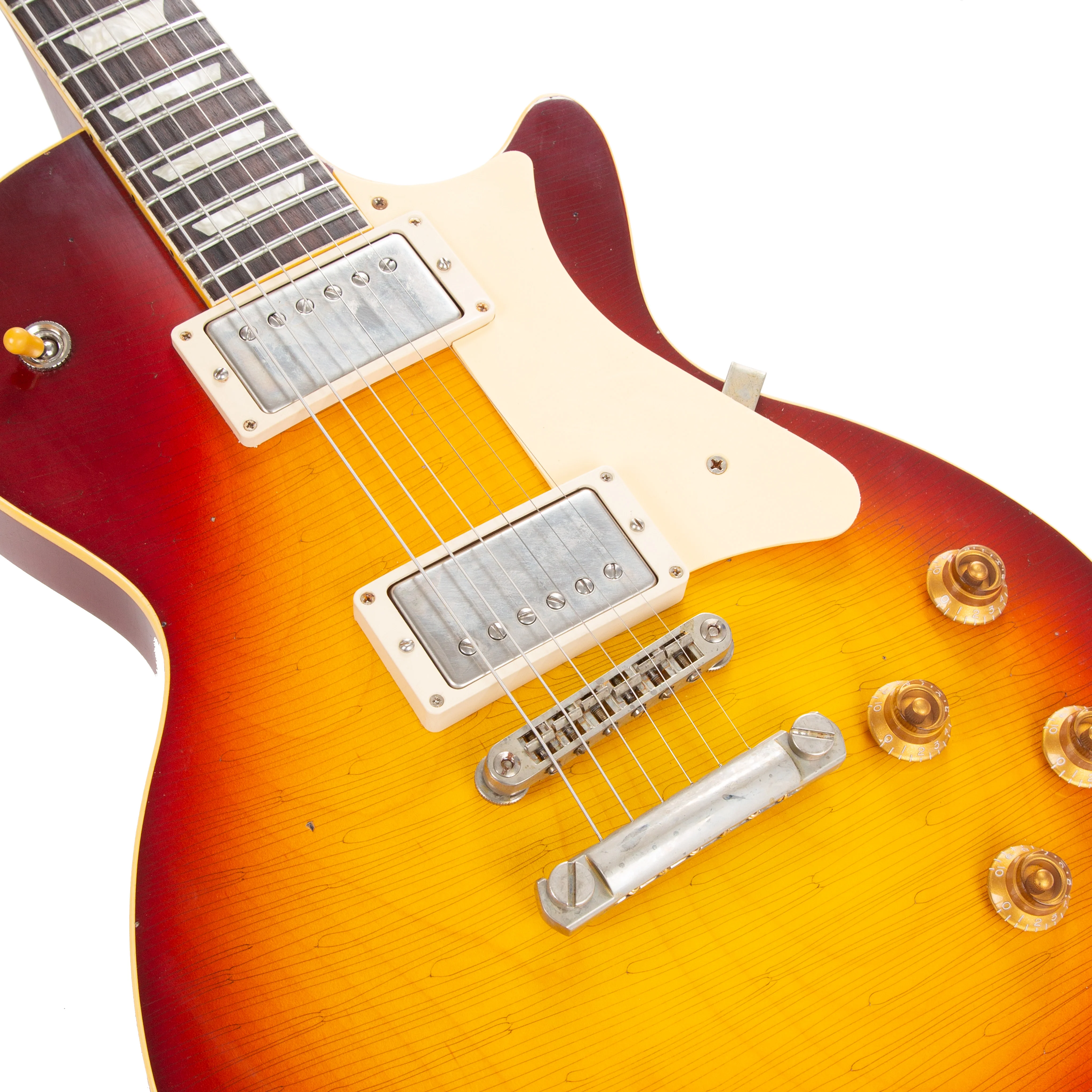 Custom Shop Core Collection H-150 Plain Top Electric Guitar with Case, Dark Cherry Sunburst, Artisan Aged - Image 3