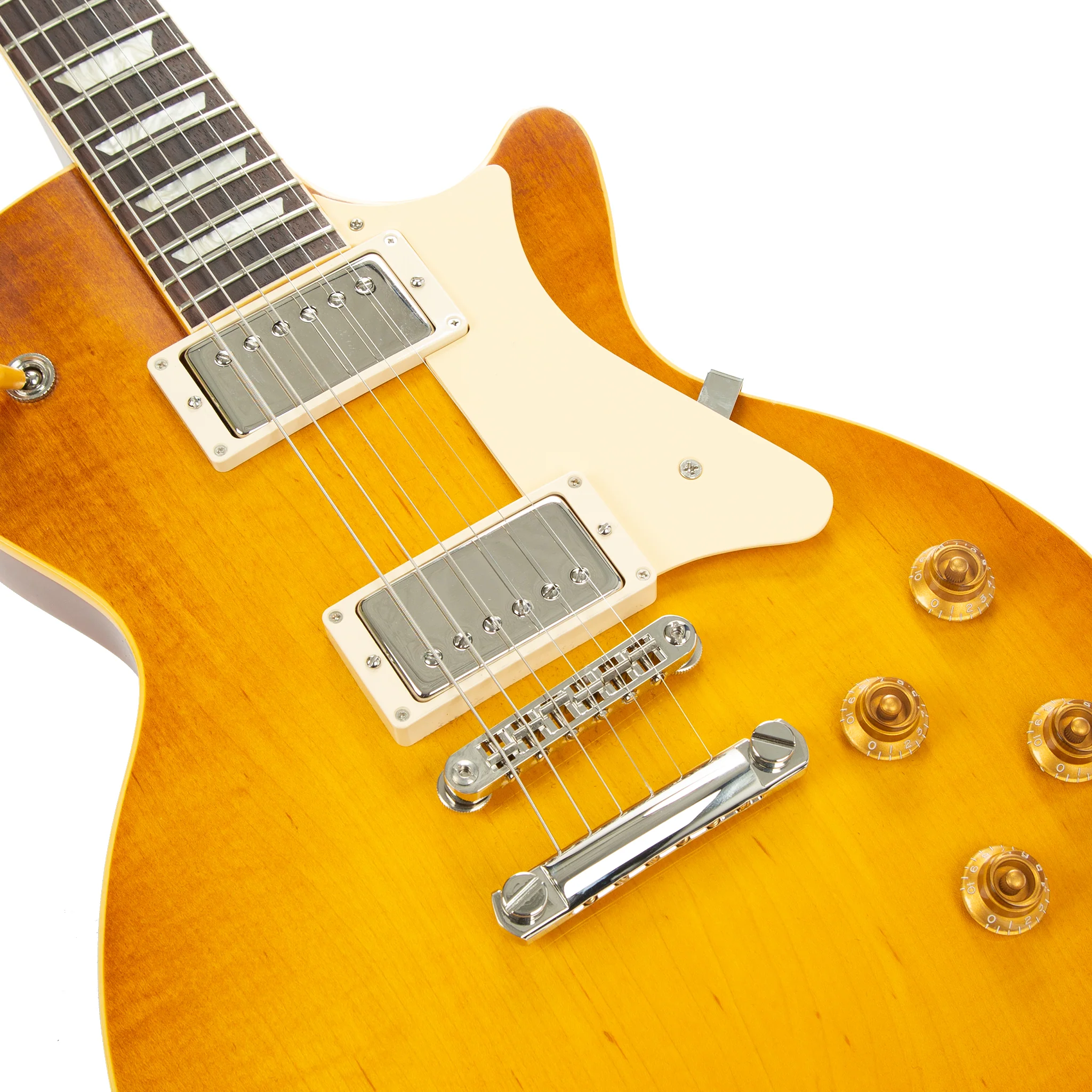 Custom Shop Core Collection H-150 Plain Top Electric Guitar with Case, Dirty Lemon Burst - Image 3