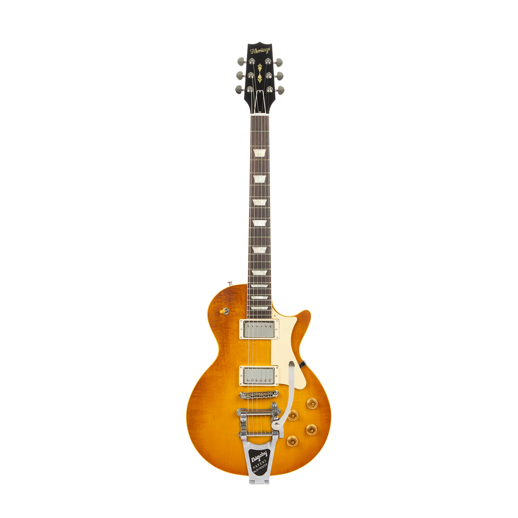 Custom Shop Core Collection H-150 Plain Top Electric Guitar with Case, Dirty Lemon Burst - Image 6
