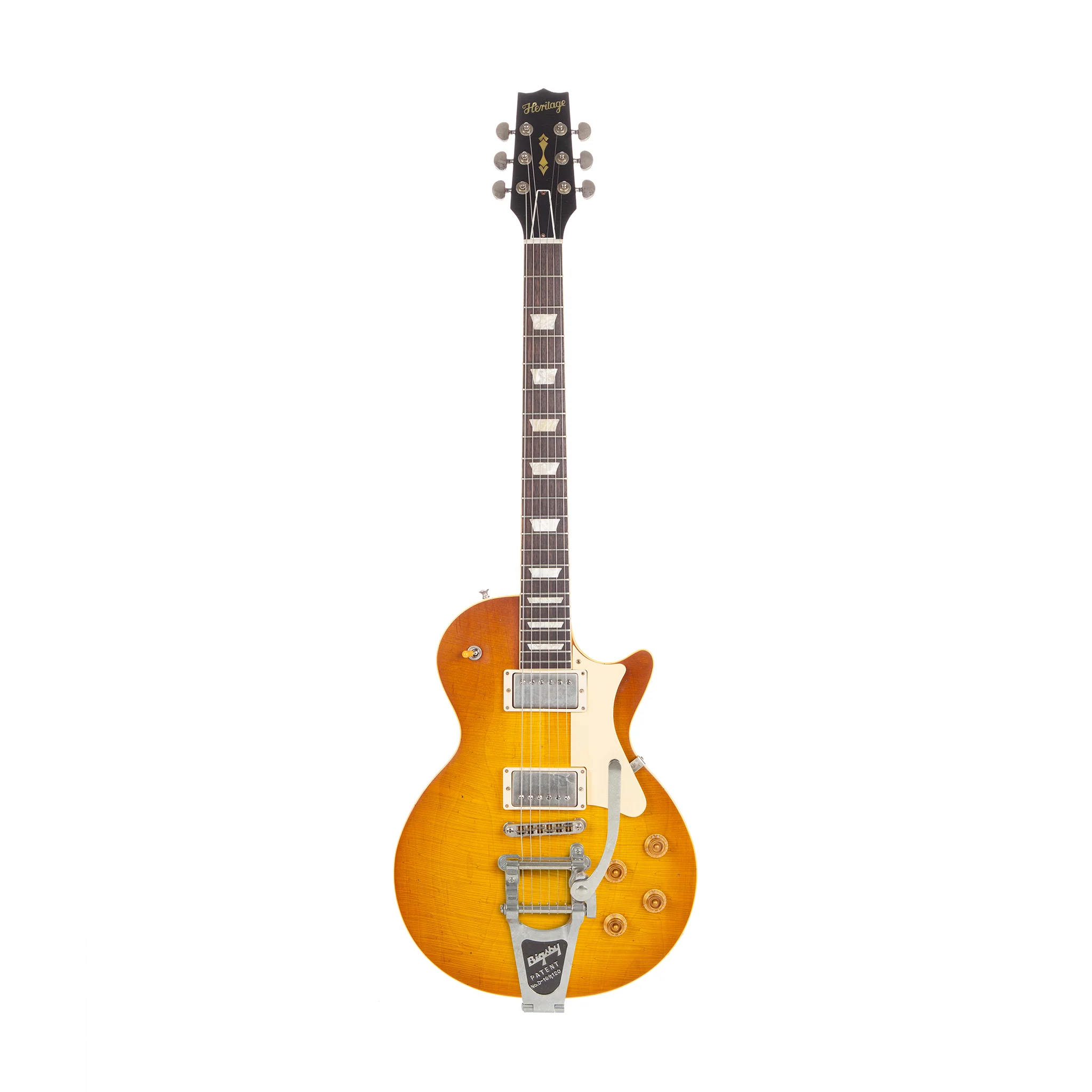 Custom Shop Core Collection H-150 Plain Top Electric Guitar with Case, Dirty Lemon Burst, Artisan Aged - Image 6