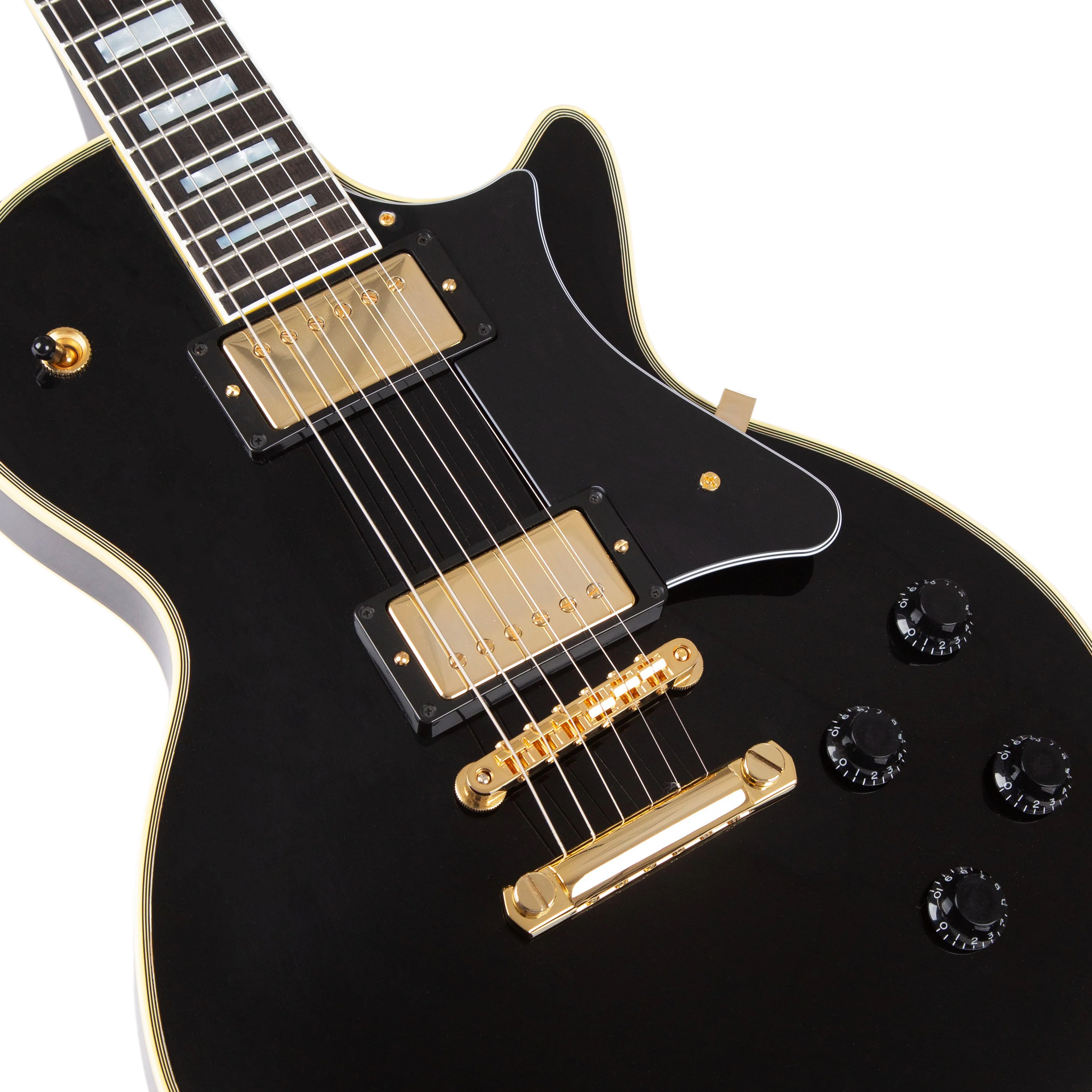 Custom Shop Core Collection H-157 Mahogany Top Electric Guitar, Ebony - Image 3