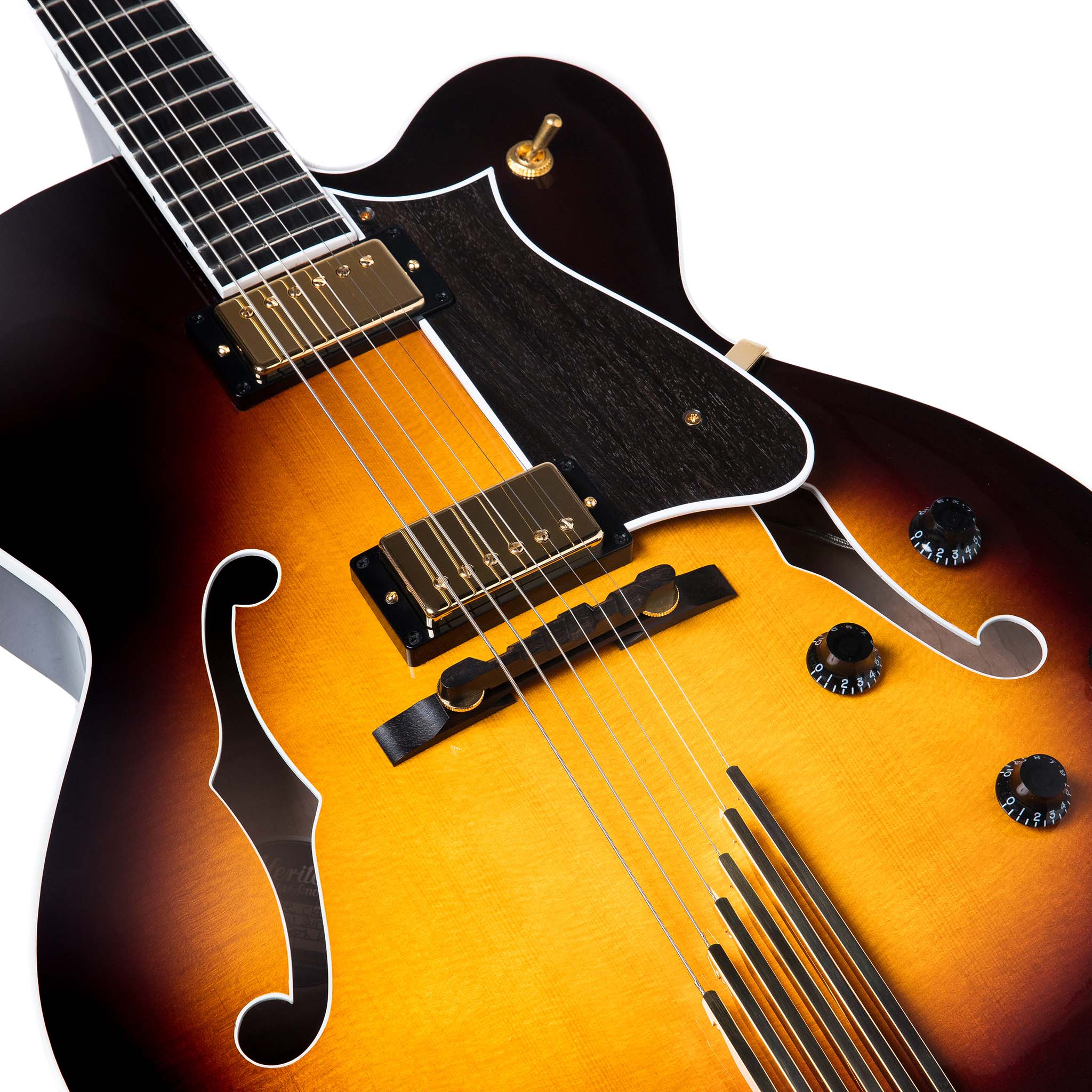 Standard Collection Eagle Classic Hollow Electric Guitar with Case, Original Sunburst - Image 3