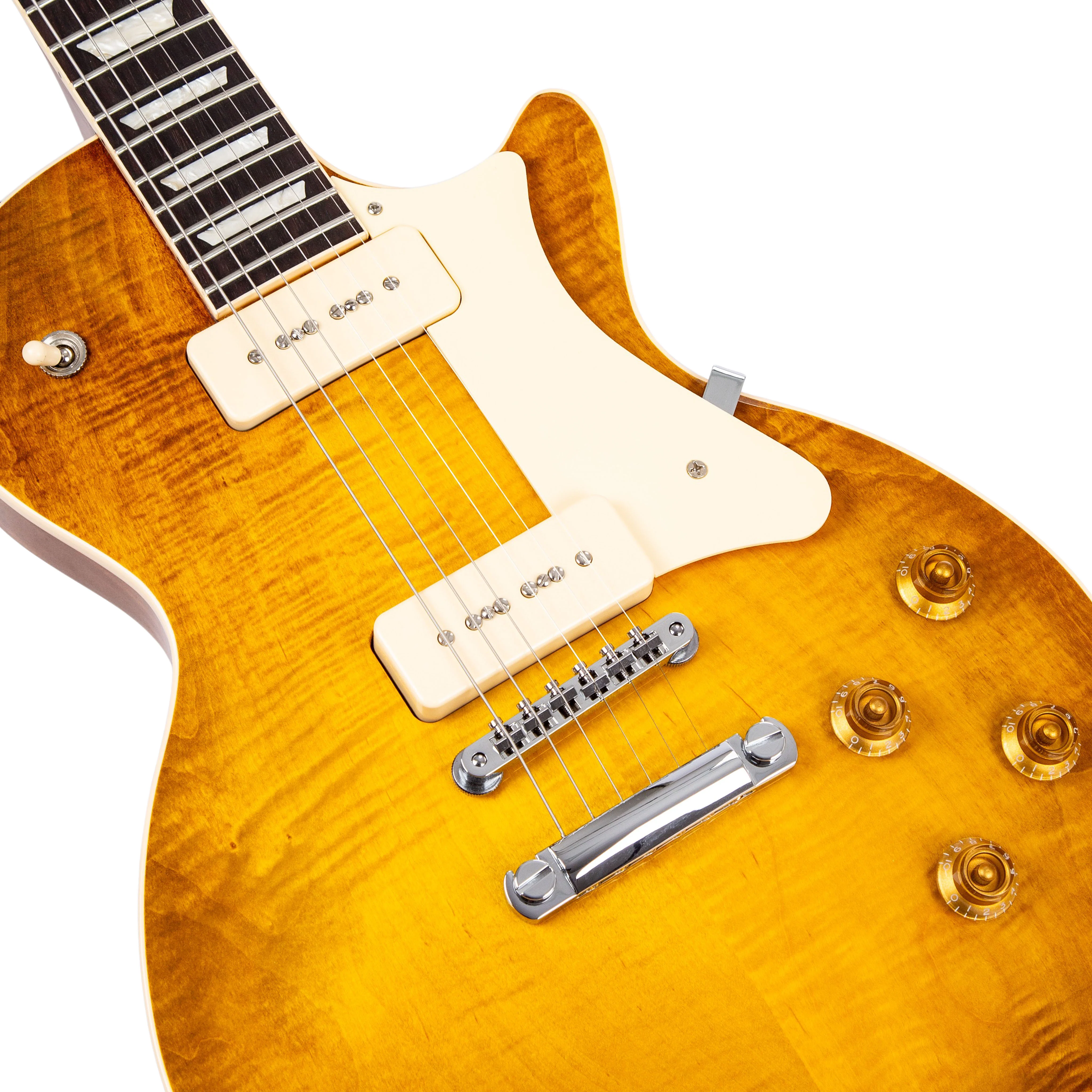 Standard II Collection H-150 P90 Electric Guitar with Case, Dirty Lemon Burst - Image 3