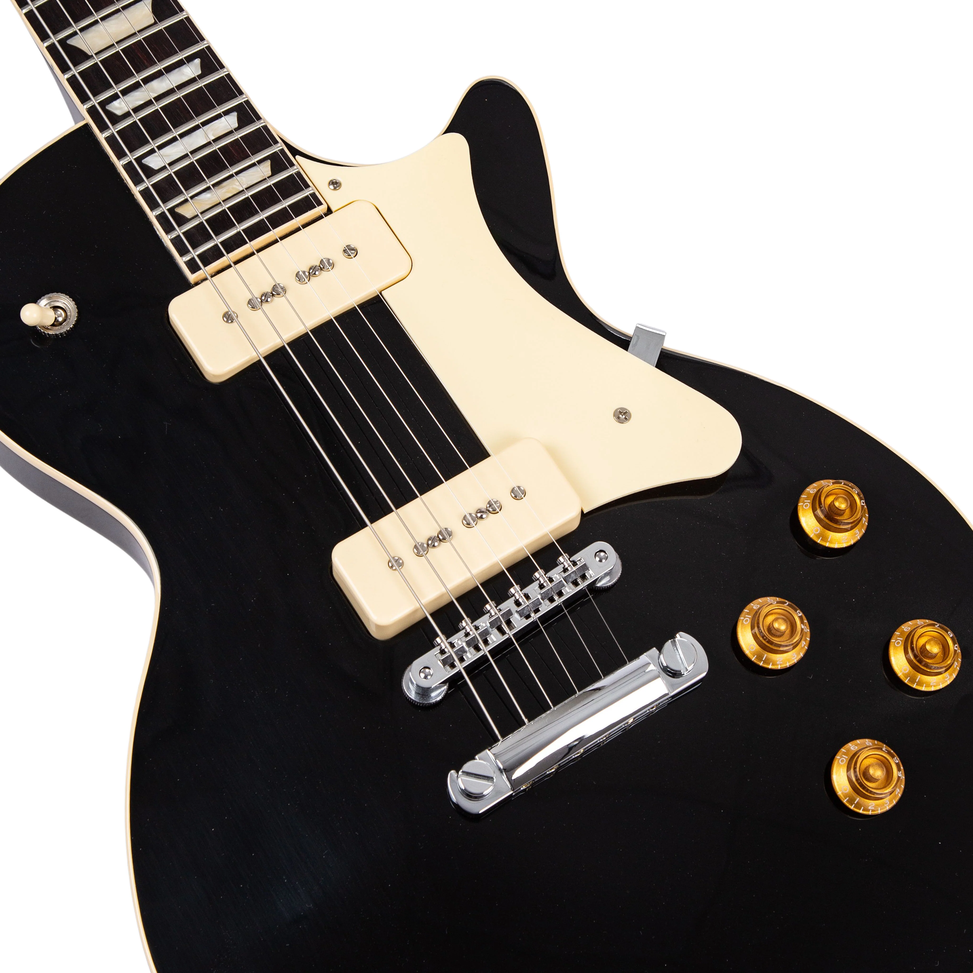 Standard II Collection H-150 P90 Electric Guitar with Case, Ebony - Image 3